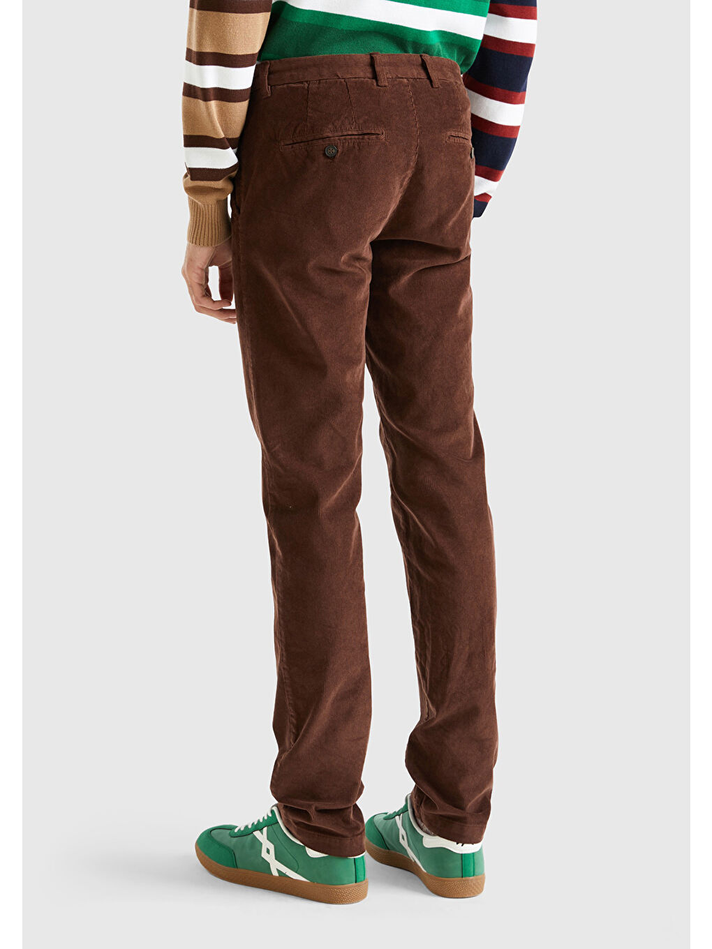 Koyu Kahverengi Esnek Kadife Erkek Pantolon-2