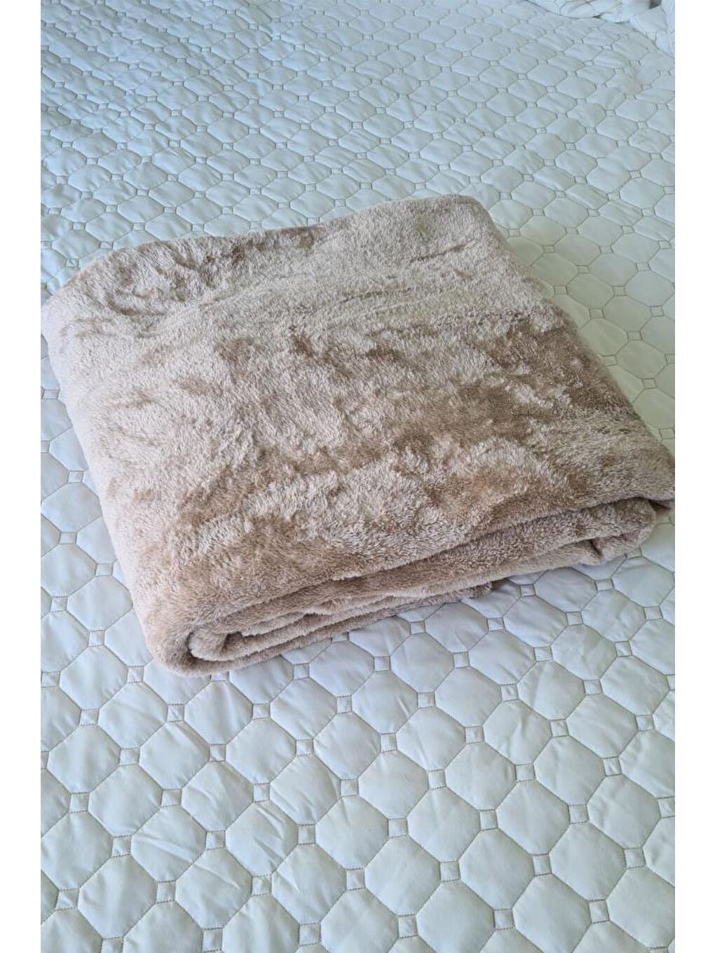 Soft Tek Kişilik Tek Battaniye Bej