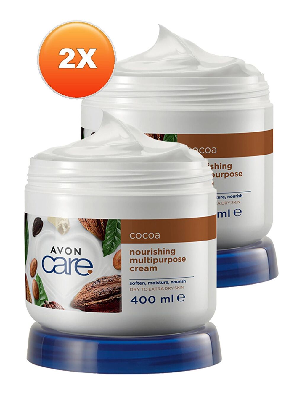 AVON Renksiz Kakao Yağı Yüz, El ve Vücut Kremi 400 Ml. İkili Set - 1