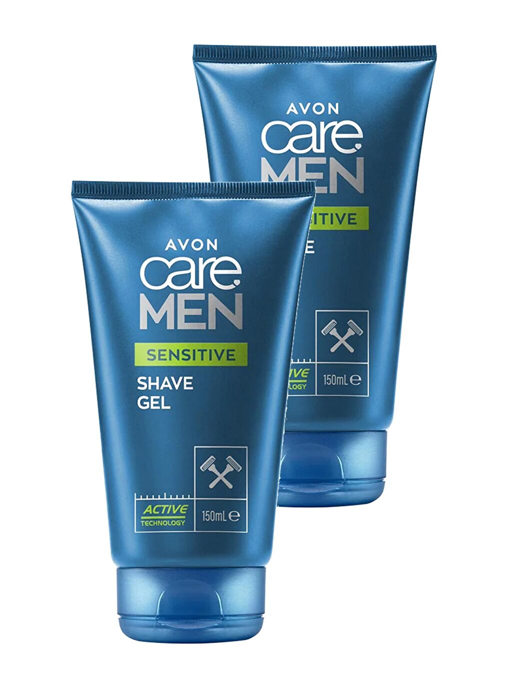 AVON Renksiz Care Men Sensitive Papatya ve Aloe Özü İçeren Tıraş Jeli 150 ml 2'li Set