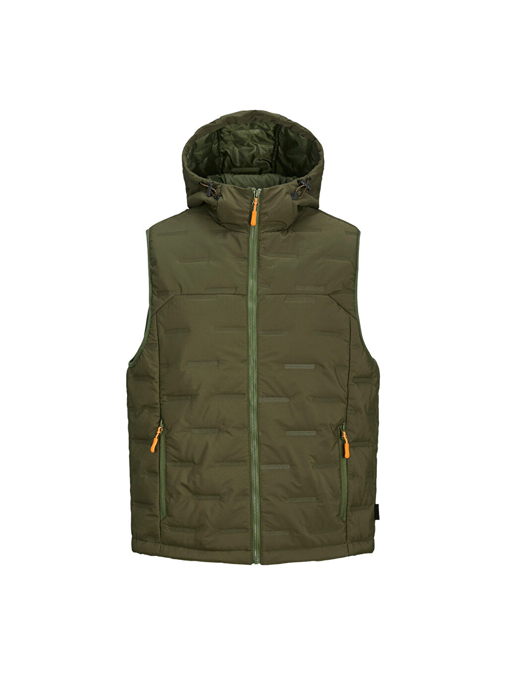 Jack & Jones Haki Sonic Bodywarmer Hood Erkek Haki Kapüşonlu Yelek