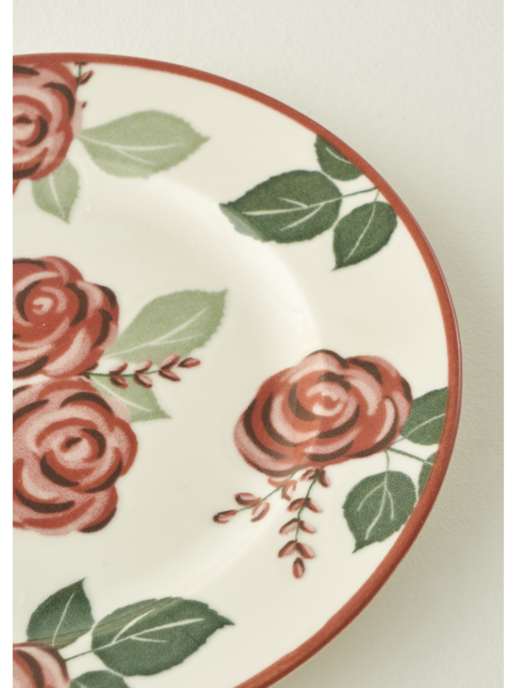 Karışık Rose Porselen Pasta Tabağı (21 cm)-1