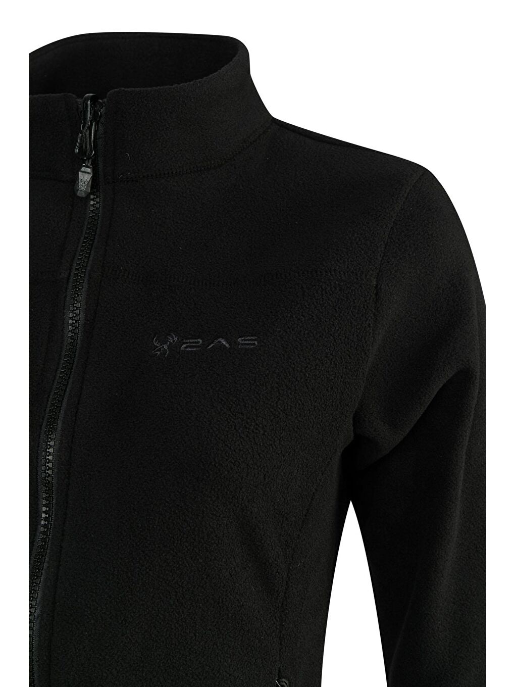 Cara Kadın Tam Fermuarlı İnce Polar Sweatshirt Siyah-2