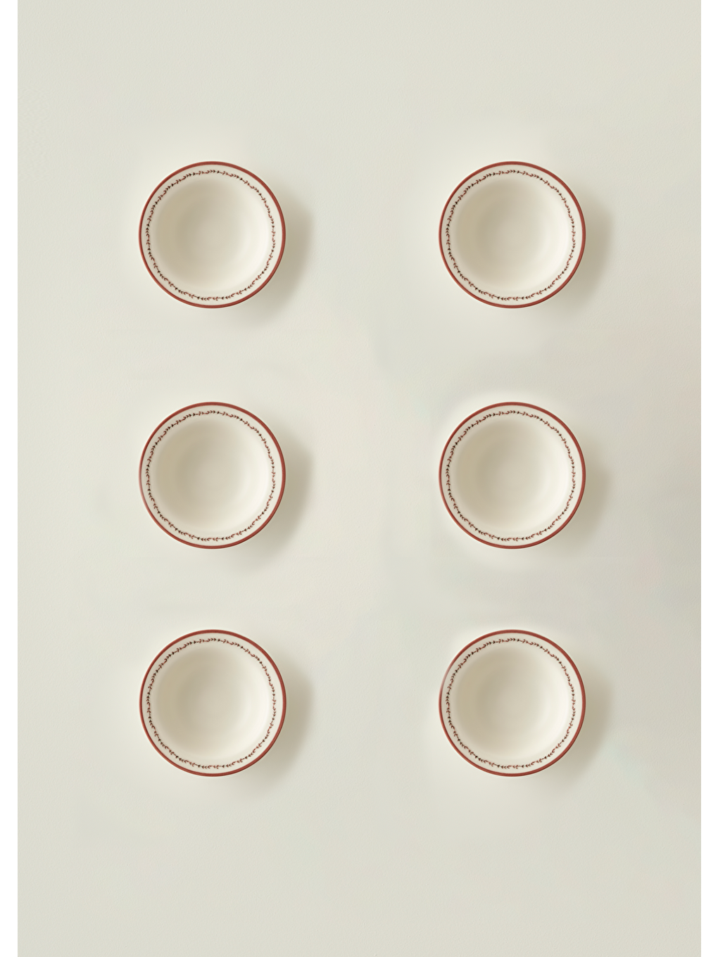 Karışık Rose Porselen 6'lı Çorba Kasesi (15 cm)