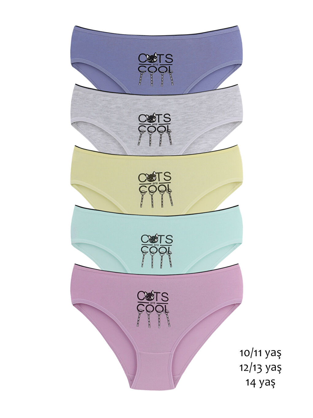 Karışık Kız Çocuk Slip Pamuklu Külot 5'li Paket