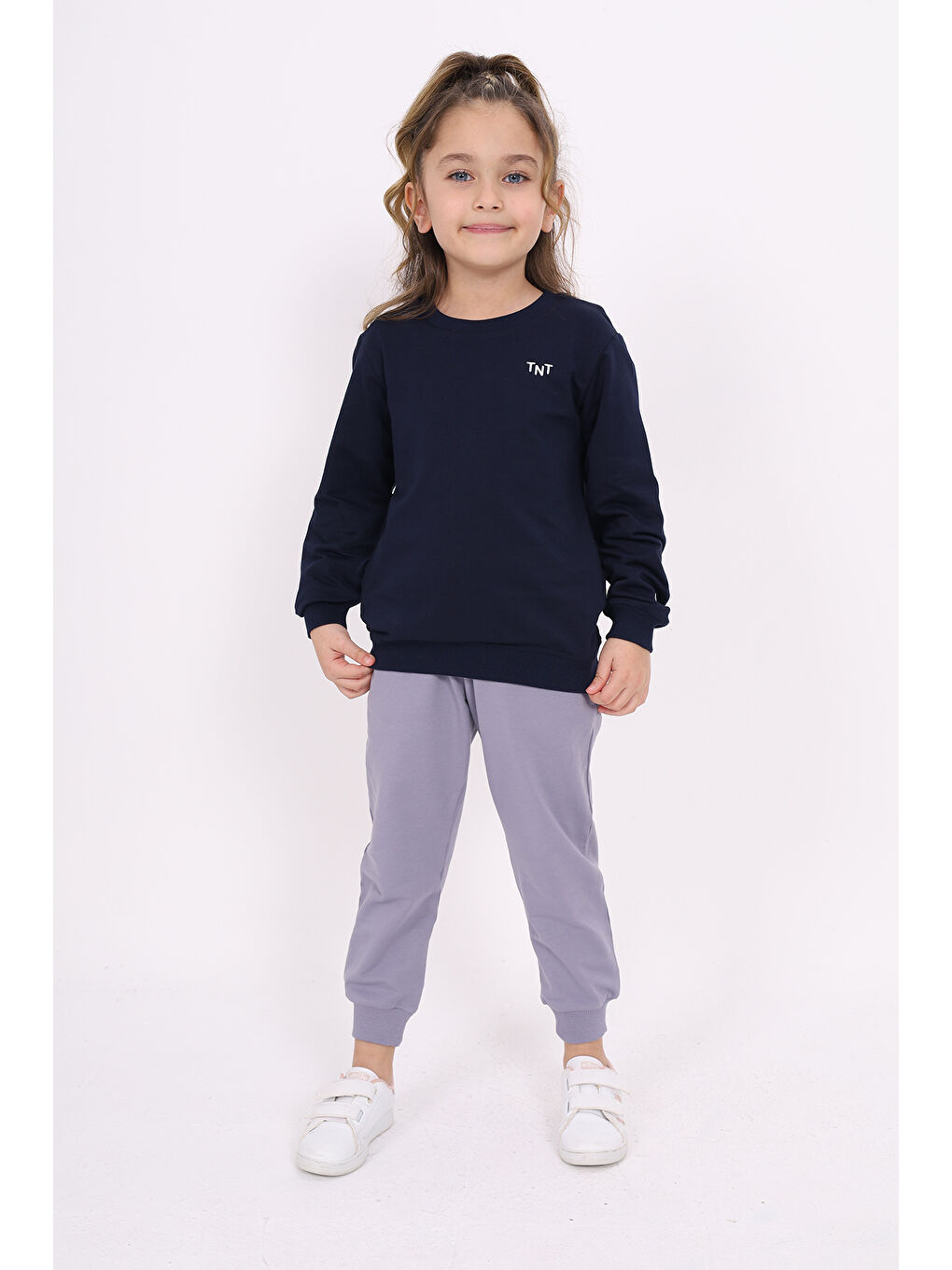 Lacivert Unisex Çocuk Baskılı Sweatshirt