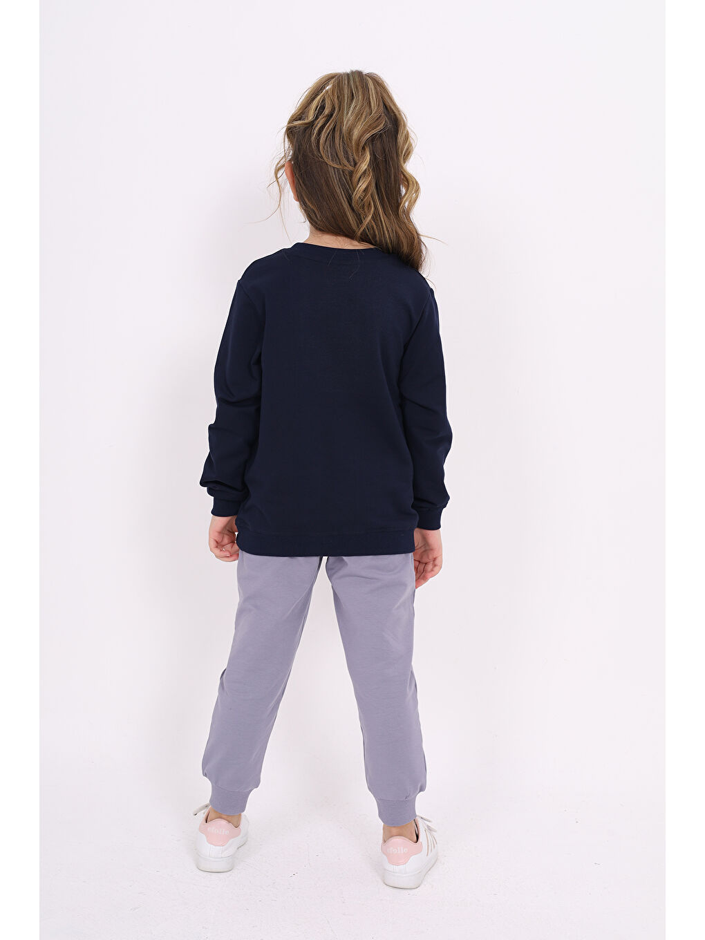 Lacivert Unisex Çocuk Baskılı Sweatshirt-3