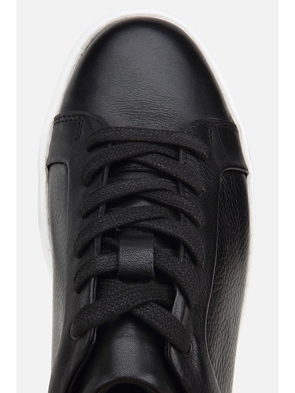 Erkek Siyah Bağcıklı Kalın Tabanlı Günlük Sneaker-4
