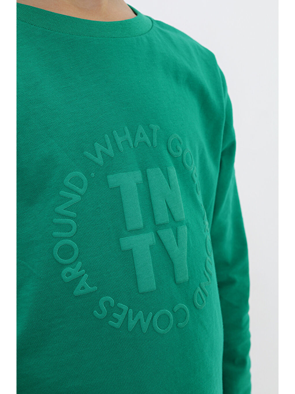 Yeşil Erkek Çocuk Baskılı Tişört-2