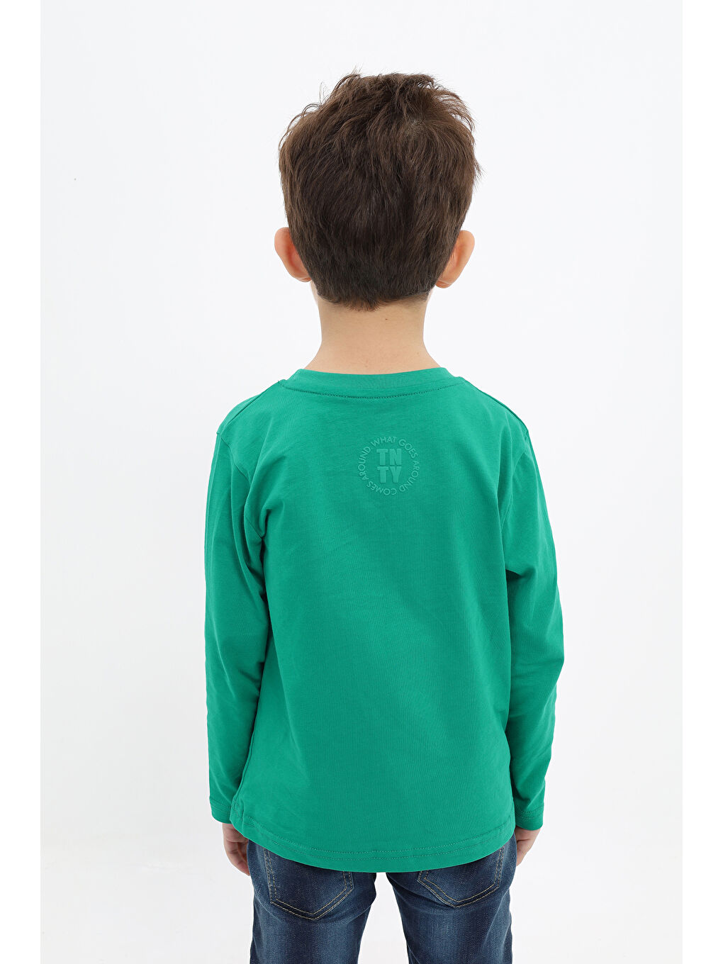 Yeşil Erkek Çocuk Baskılı Tişört-3