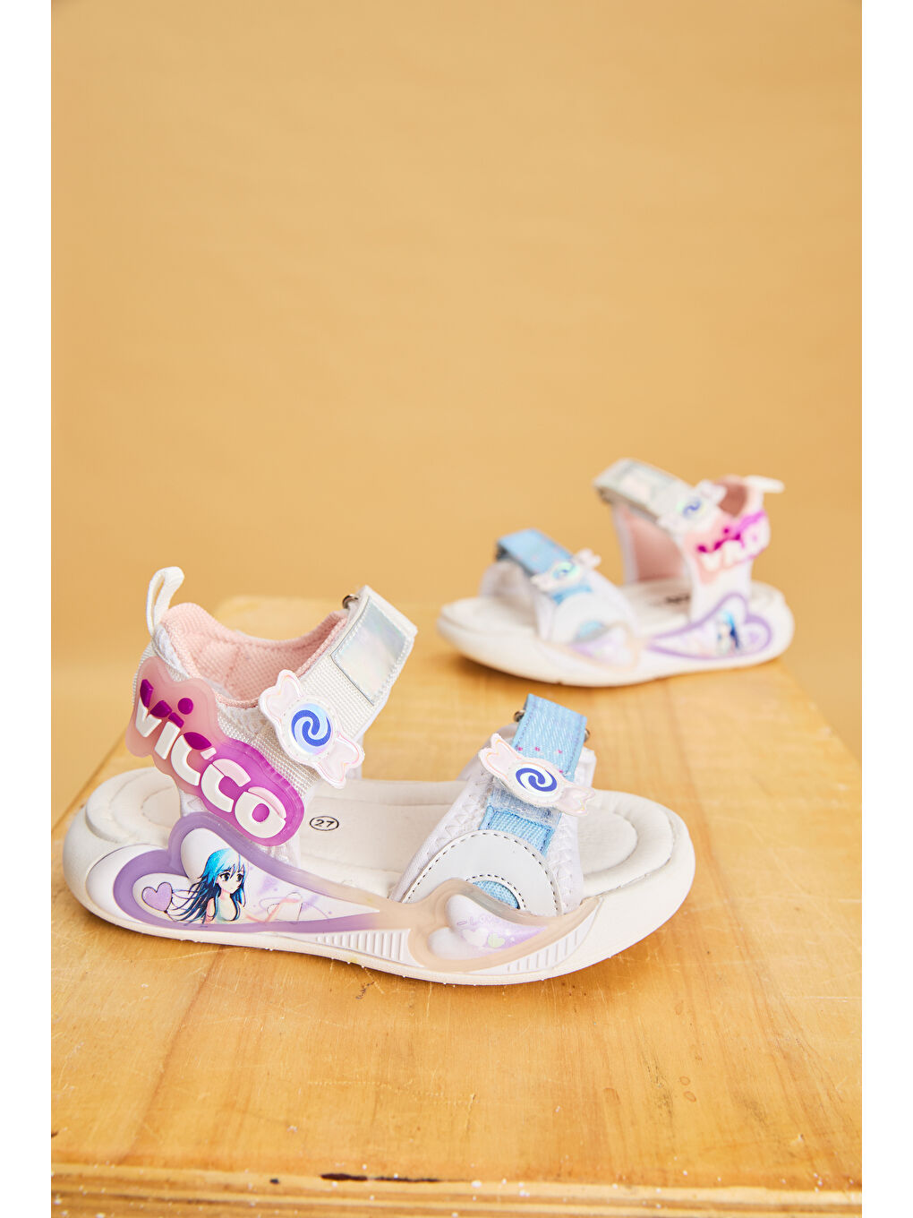 Arial Hafif Kız Bebek Beyaz Sandalet-1