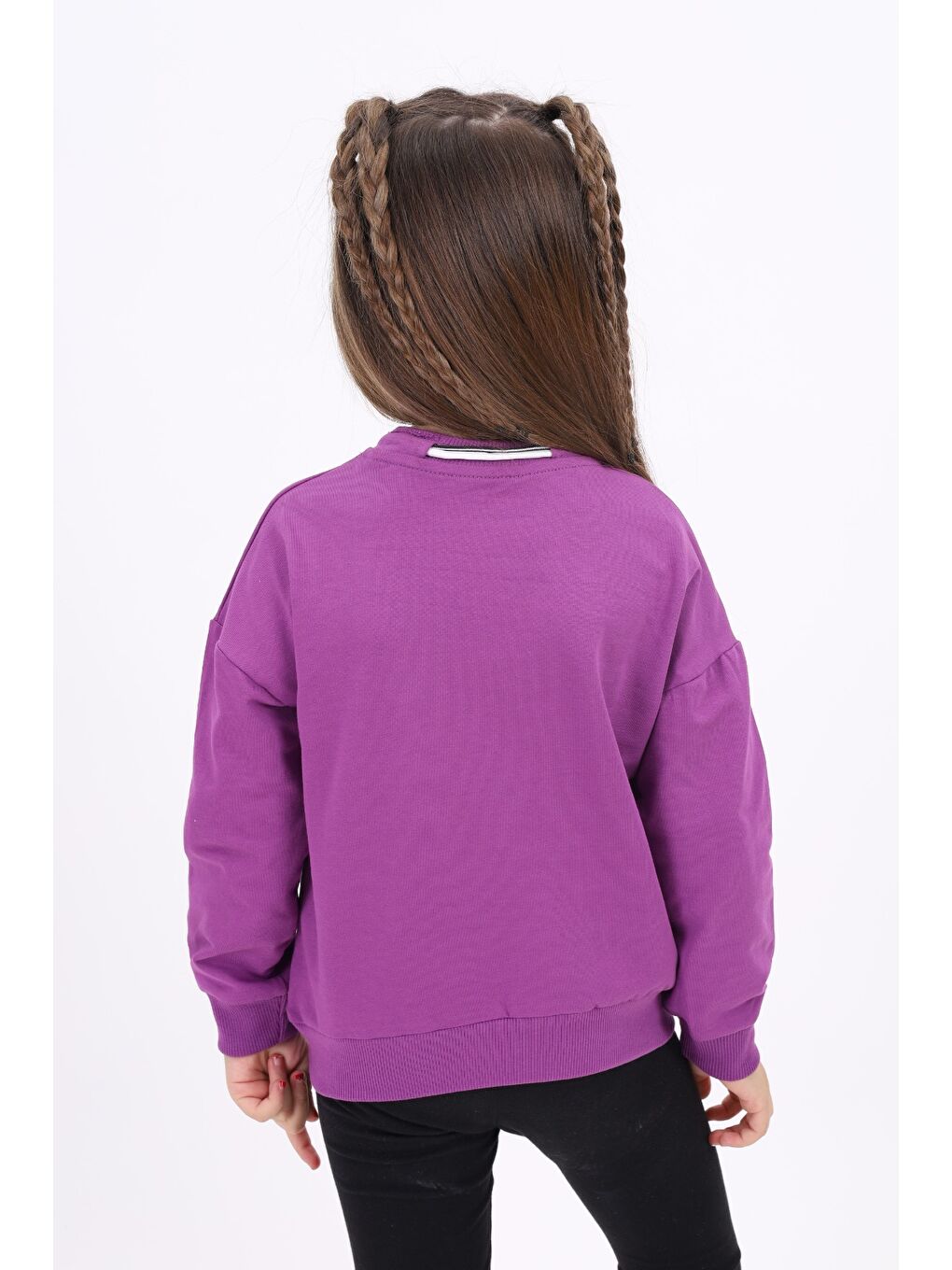 Toontoykids Mor Kız Çocuk Baskılı Sweatshirt - 2