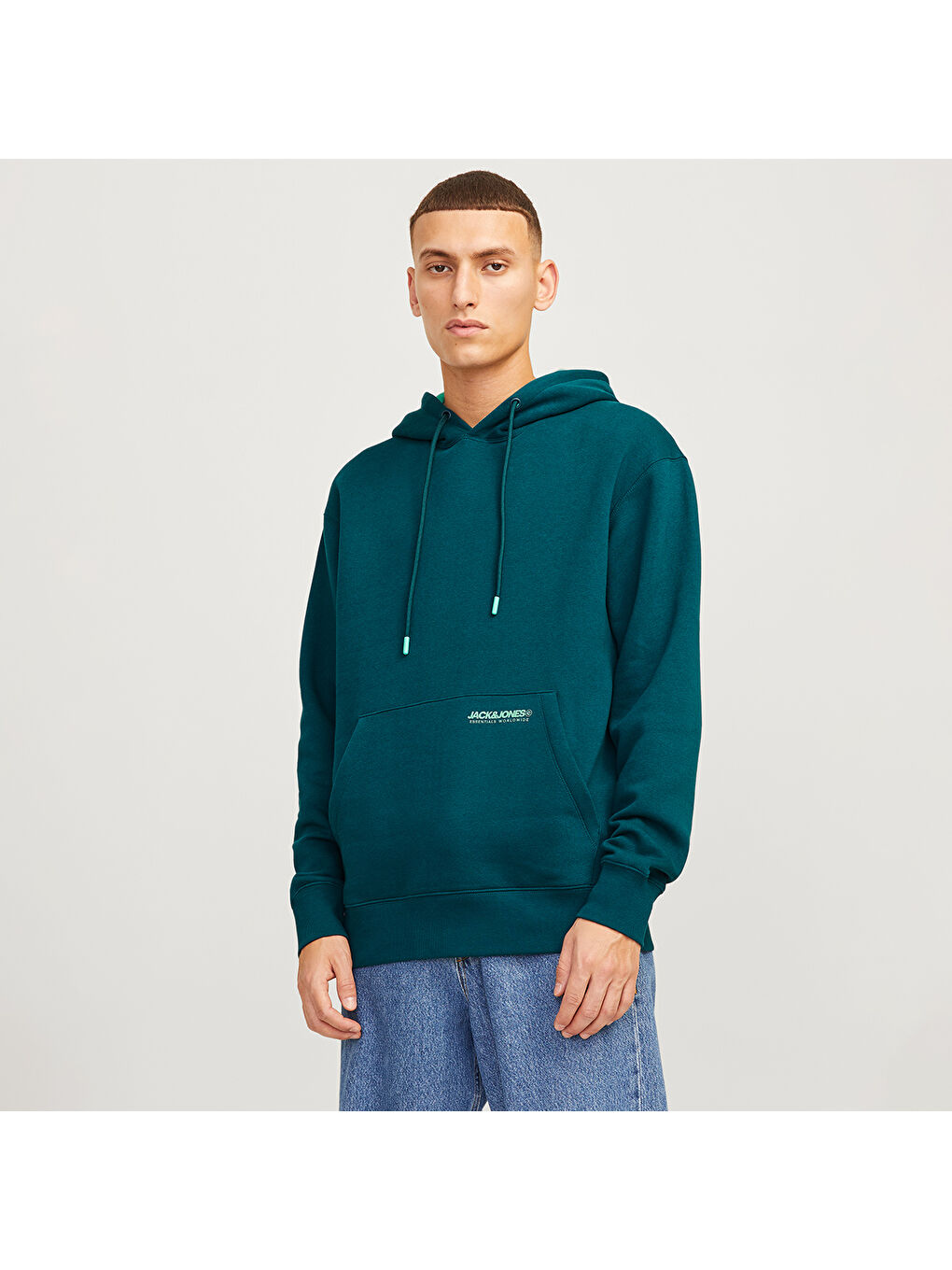 Jack & Jones Yeşil Hood Legacy Noos Erkek Yeşil Kapüşonlu Sweatshirt