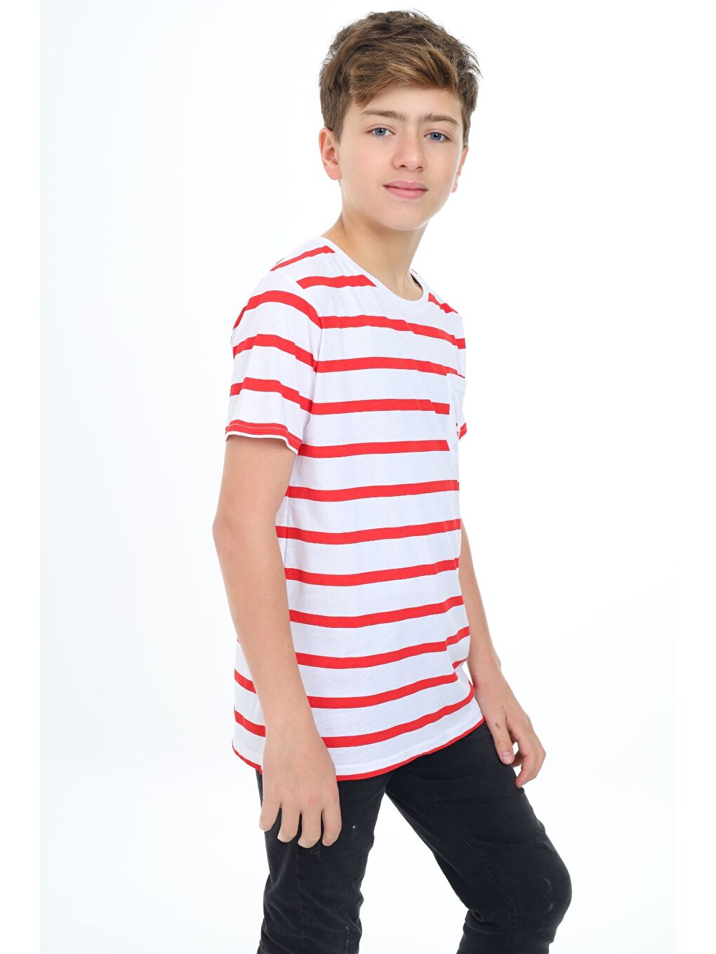 Kırmızı Erkek Çocuk Baskılı Tişört-1