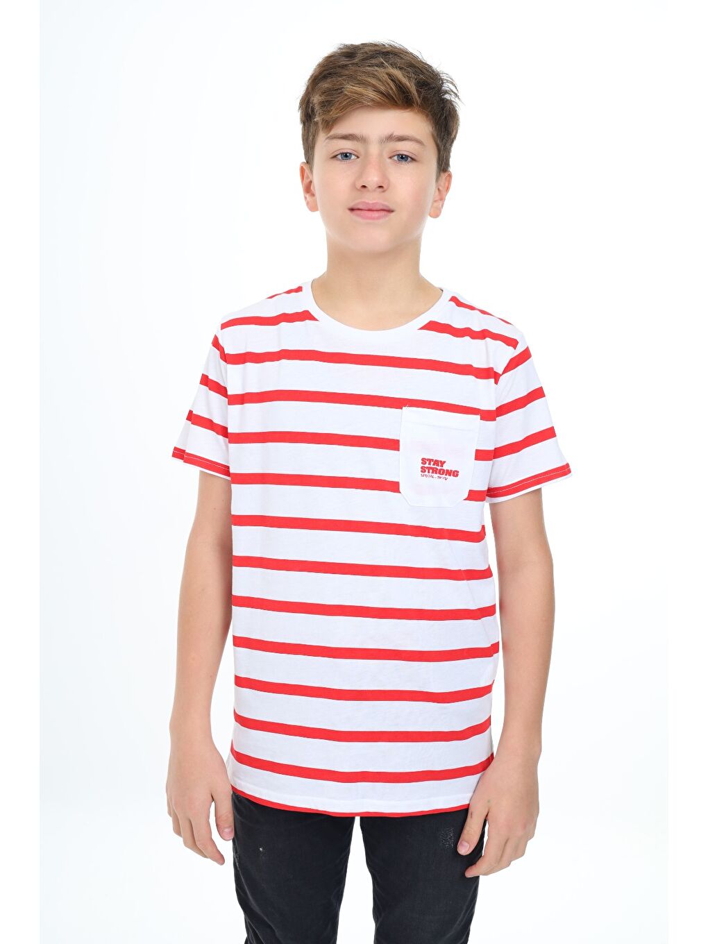 Kırmızı Erkek Çocuk Baskılı Tişört-2