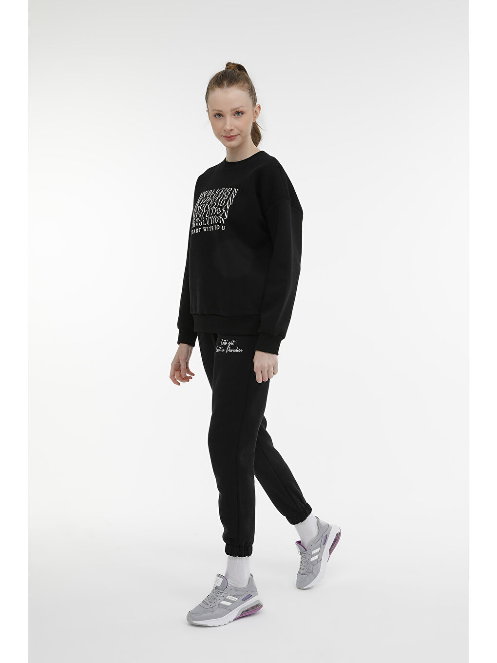 Kinetix WL RACHEL 16SDK203 3PR Siyah Kadın Sweatshirt - 2