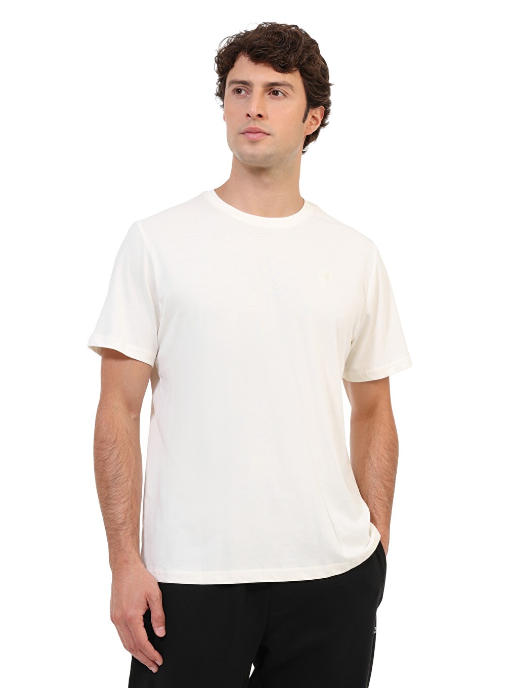 Kısa Kol T-shirt Erkek Beyaz Mb Ct102 C Nk T-sh-1