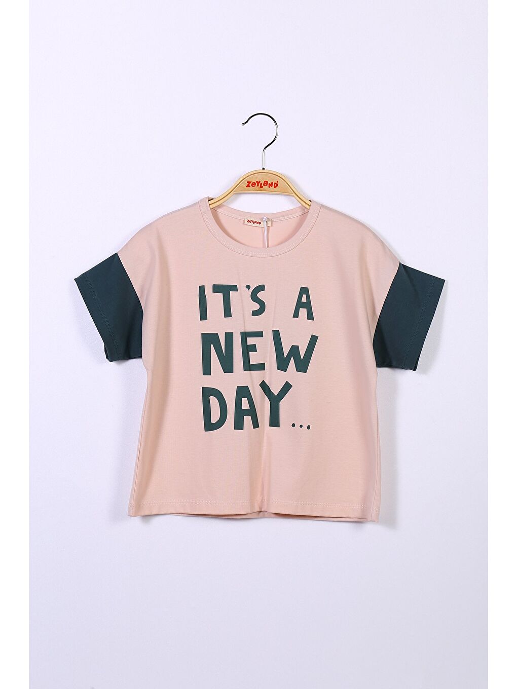 ZEYLAND Bej Kız Çocuk New Day T-Shirt (6-12yaş) - 1