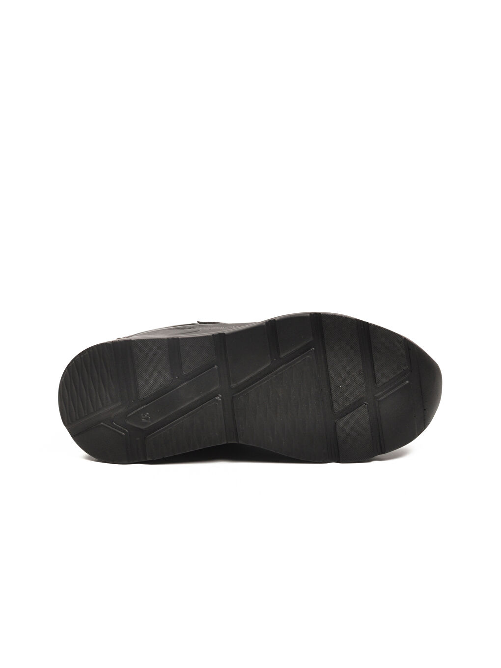 Siyah Altın Kalın Taban Bağcıklı Kadın Spor Ayakkabı 051 G-4