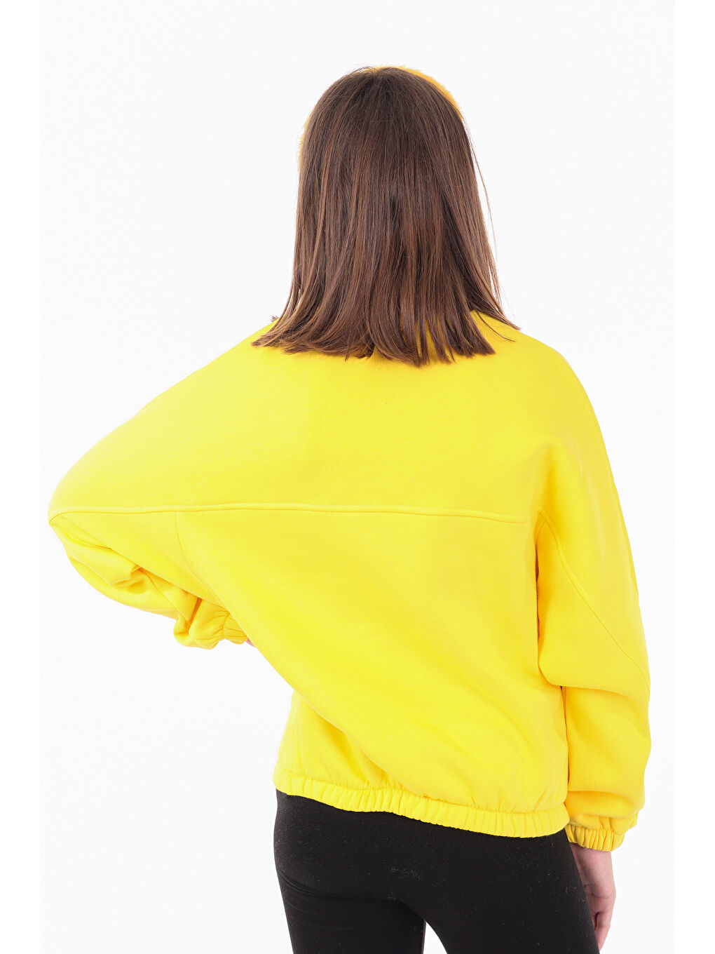 Sarı Kız Çocuk Nakışlı Sweatshirt-2