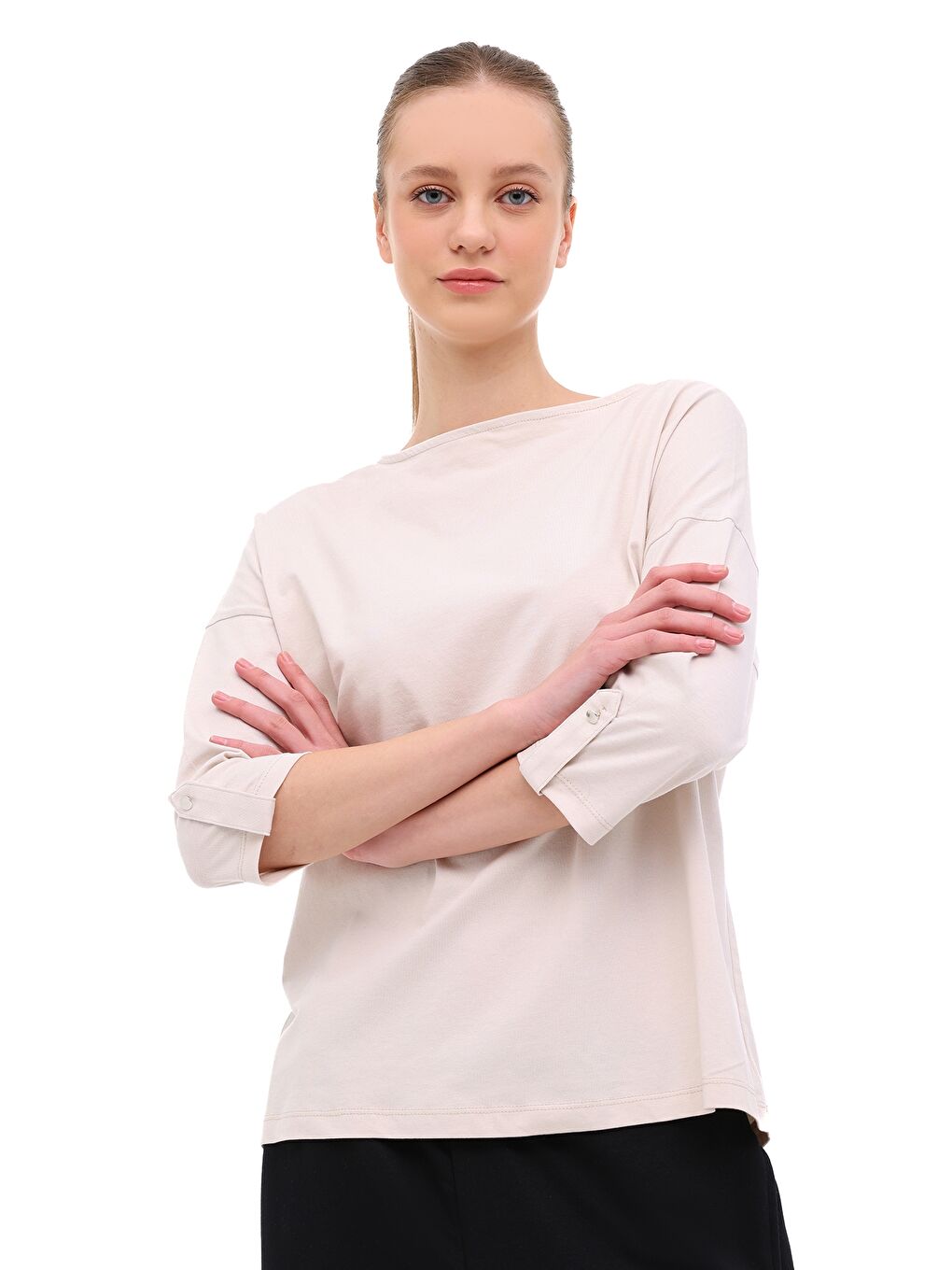 WL 11BILLIE 5PR Bej Kadın Kısa Kol T-Shirt