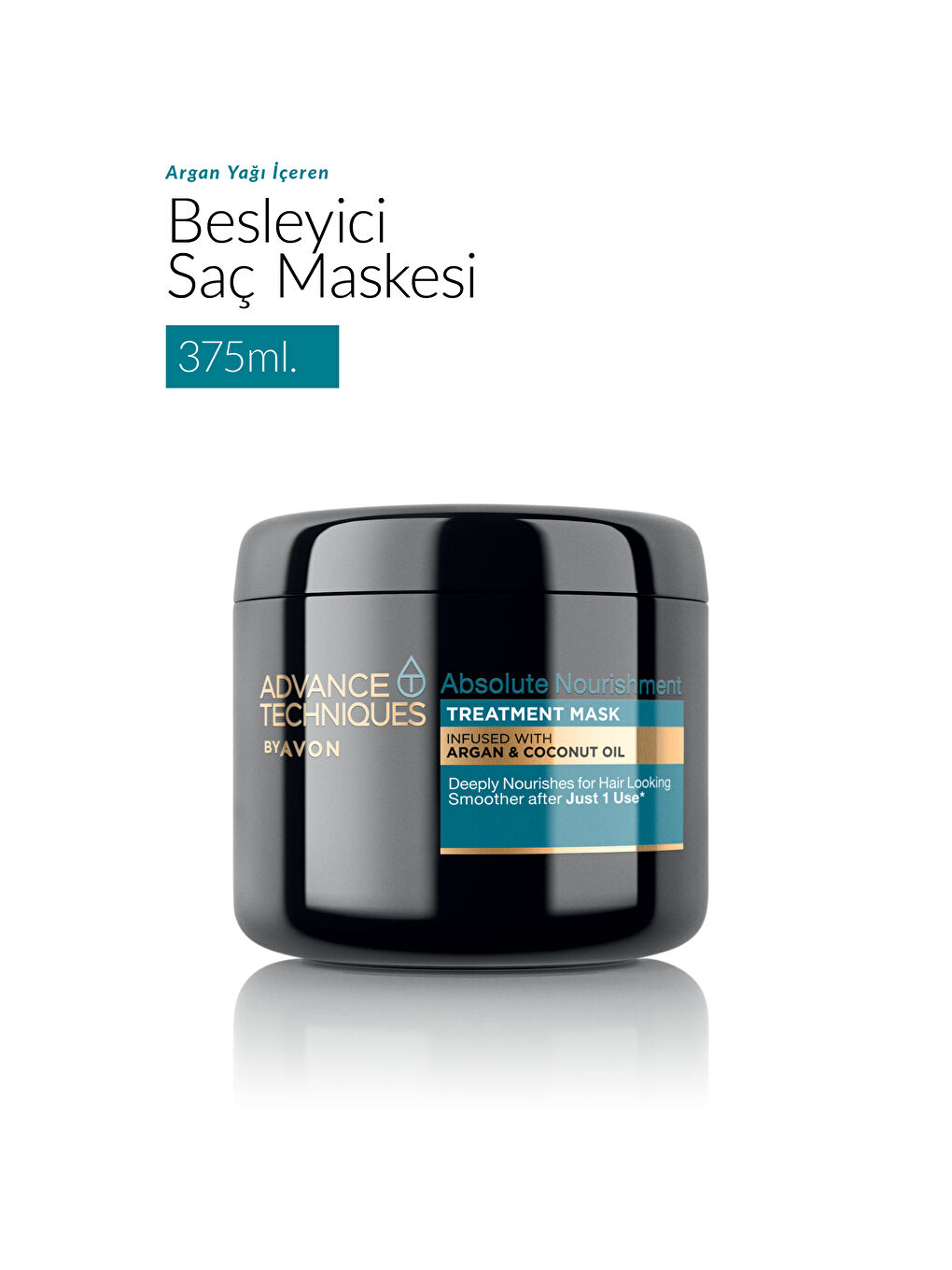 AVON Advance Techniques Argan ve Hindistan Cevizi Yağı İçeren Saç Maskesi 375 Ml. İkili Set - 2