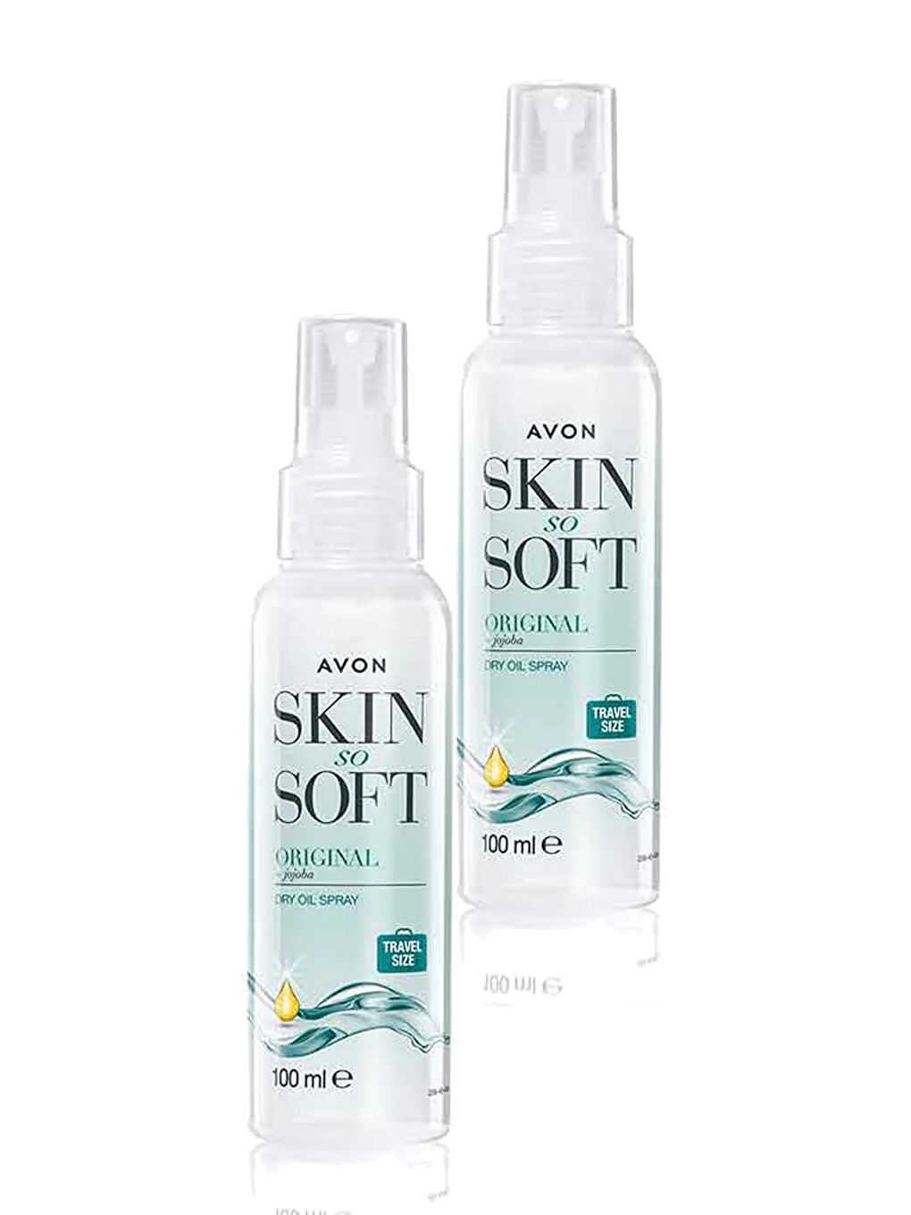 AVON Renksiz Skin So Soft Orijinal Kuru Yağ Vücut Spreyi 100 ml 2'li Set