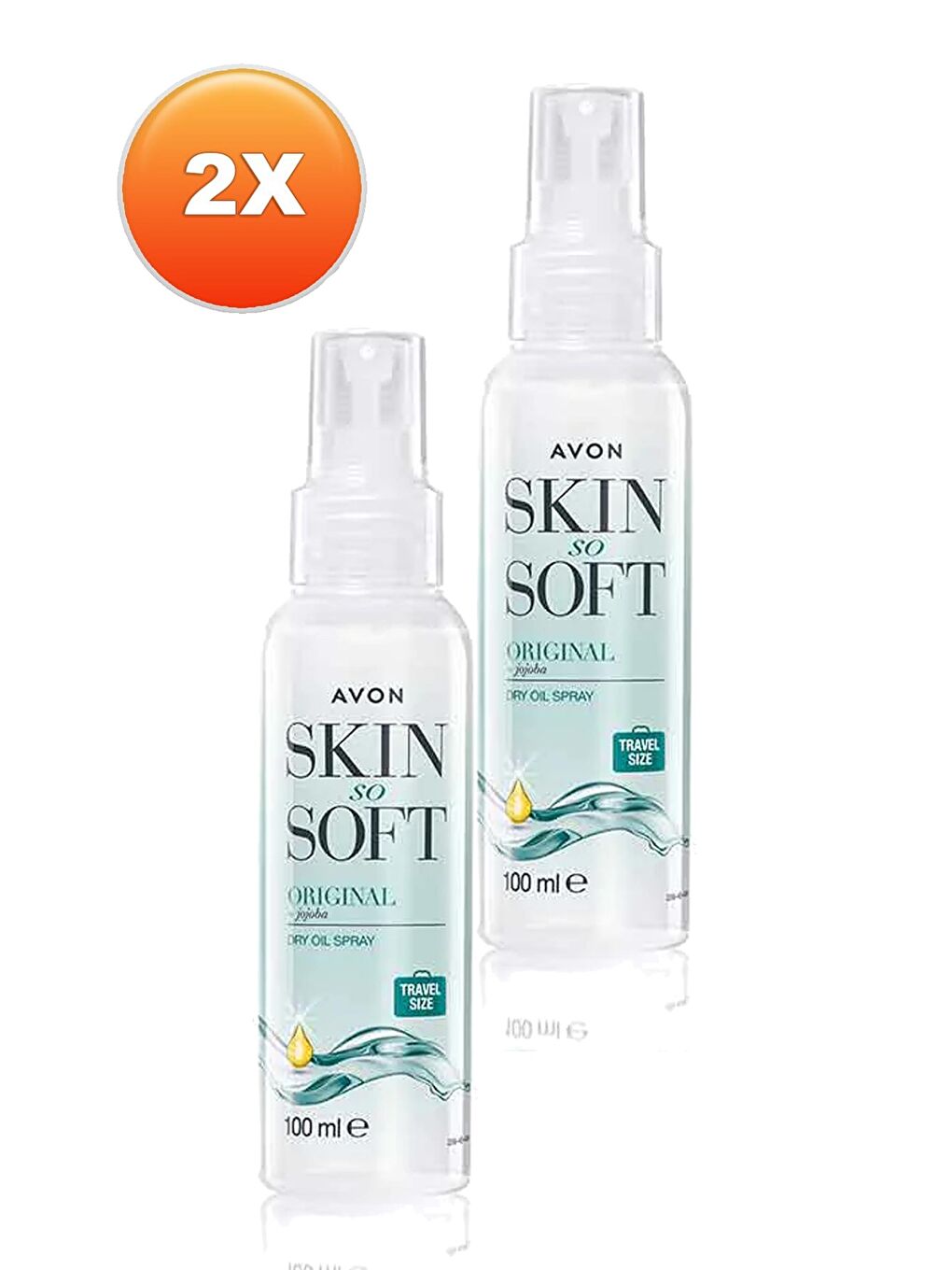 AVON Renksiz Skin So Soft Orijinal Kuru Yağ Vücut Spreyi 100 ml 2'li Set - 1