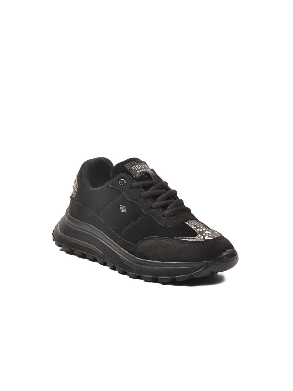 Siyah Bağcıklı Hafif Esnek Kadın Spor Ayakkabı Roni G-2