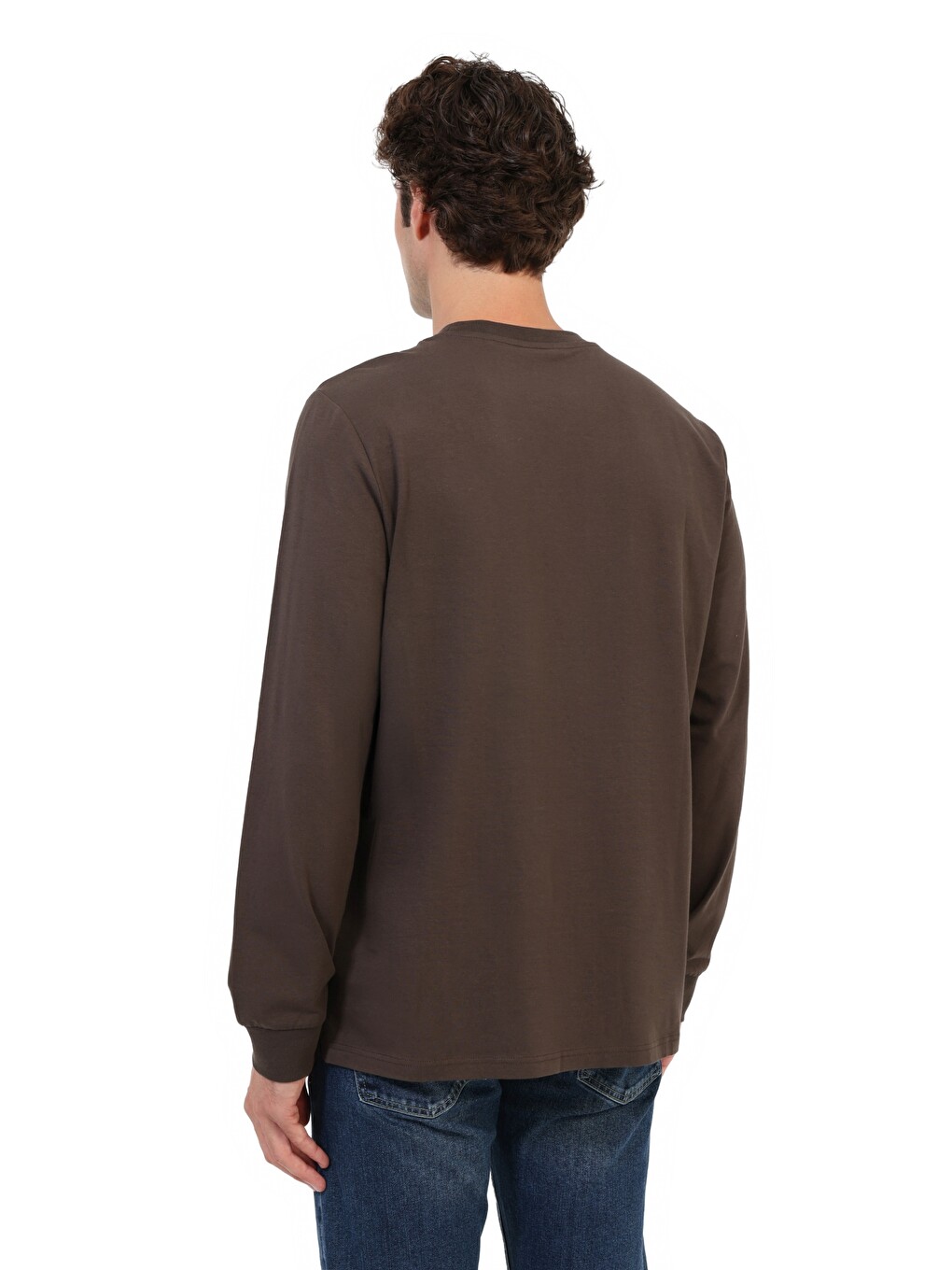 Uzun Kol T-shirt Erkek Kahverengi Mb 14yukol-3