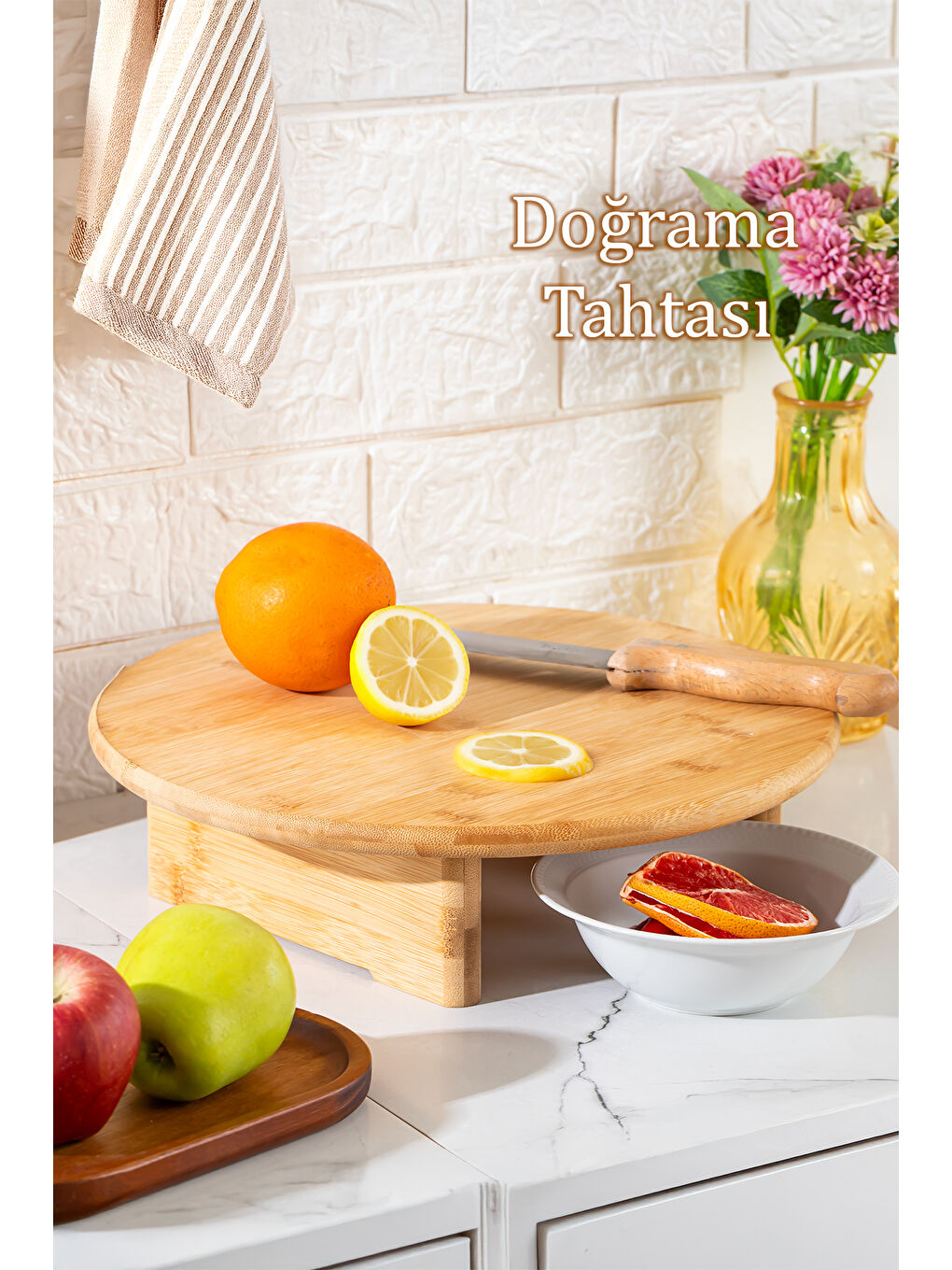 Kahverengi 15768 Soho 32 Stand Doğrama Tahtası Antibakteriyel Doğal Kesme Tahtası Doğrama Sunum Servis-1