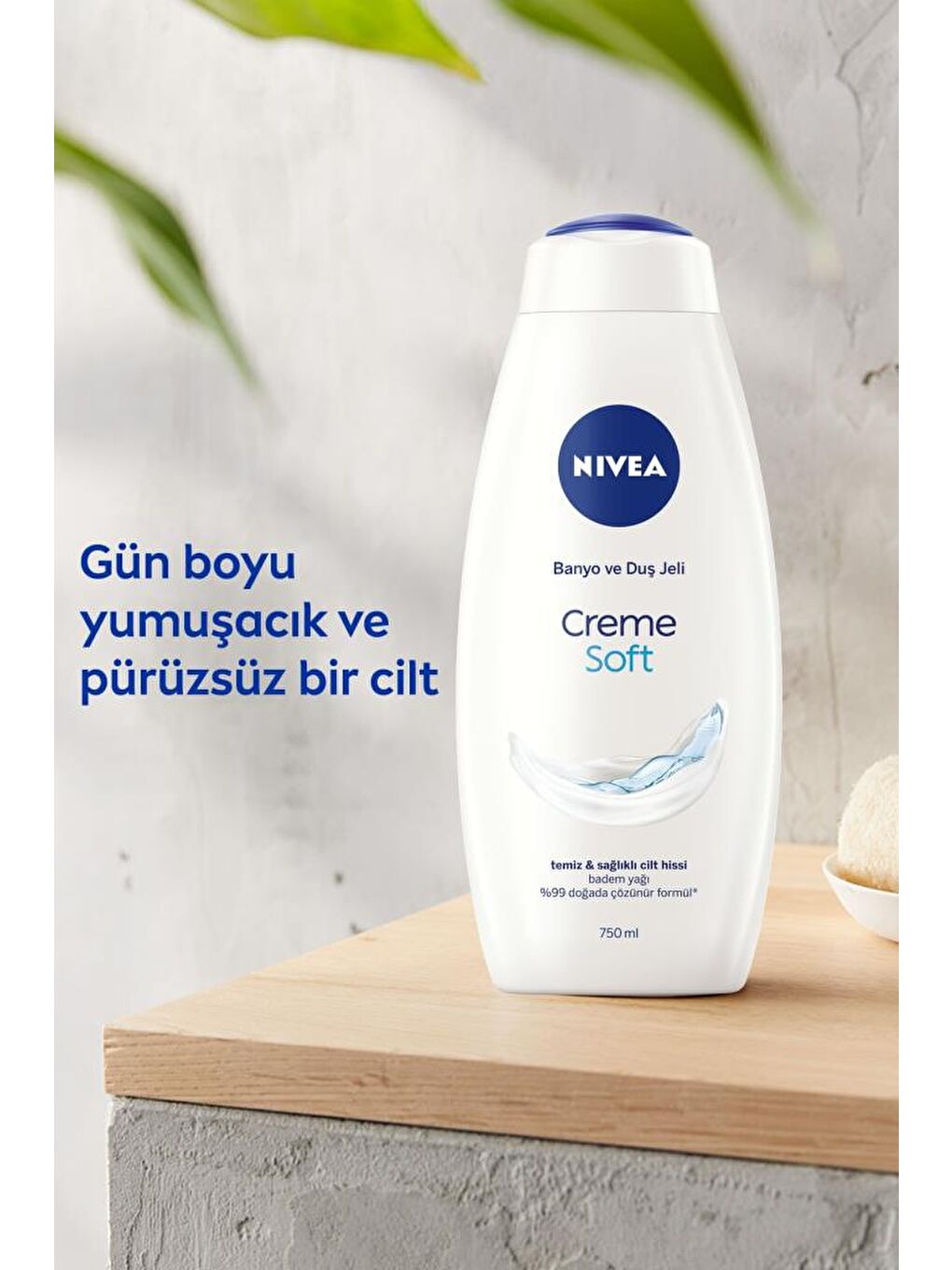 NIVEA Duş Jeli Creme Soft Kremsi Dokunuş 750 ml, Badem Yağı, Vücut Ne mlendirme, Ekonomik Boy - 2