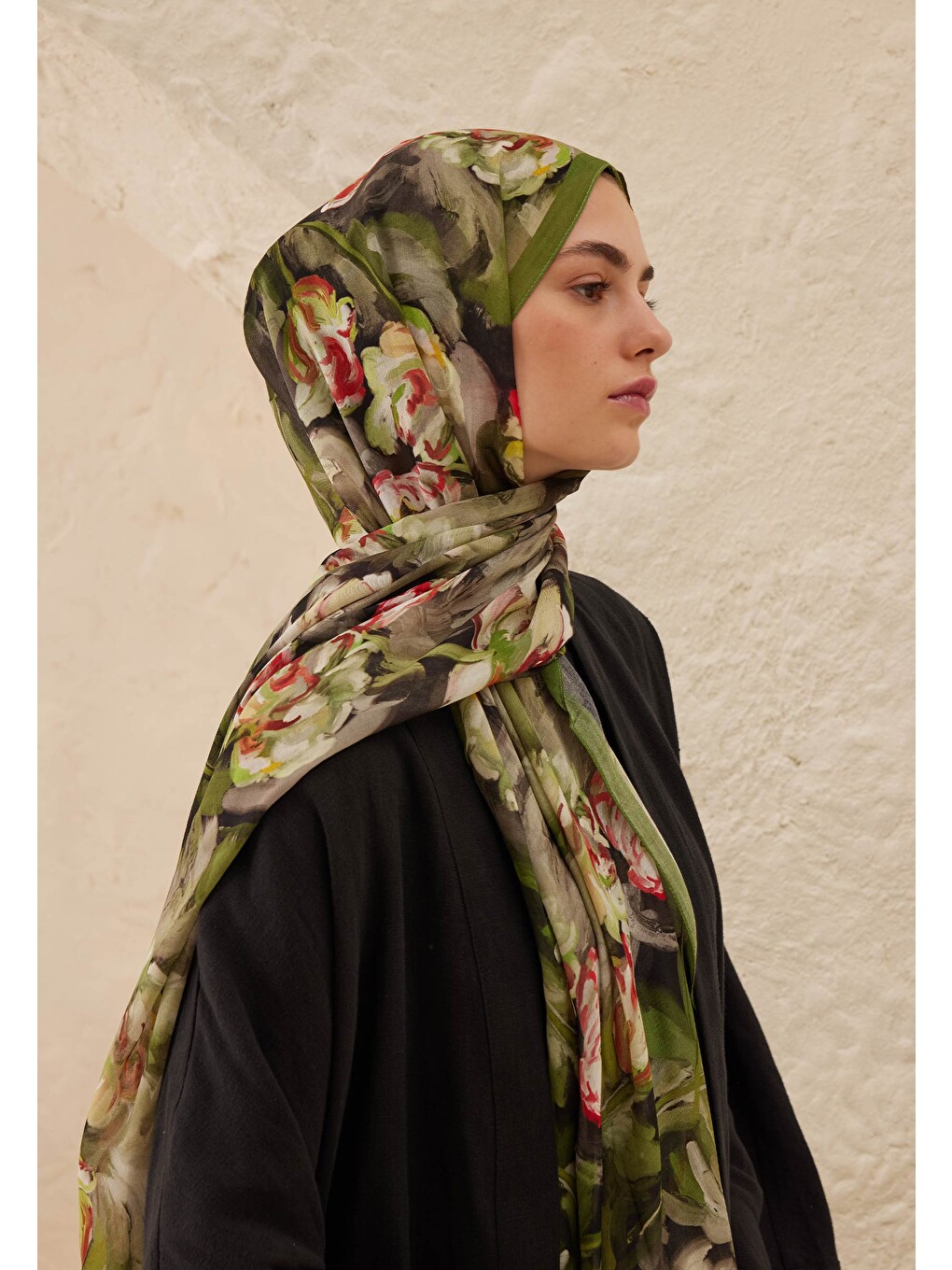 Lavinia Desen Rami Şal Siyah-2