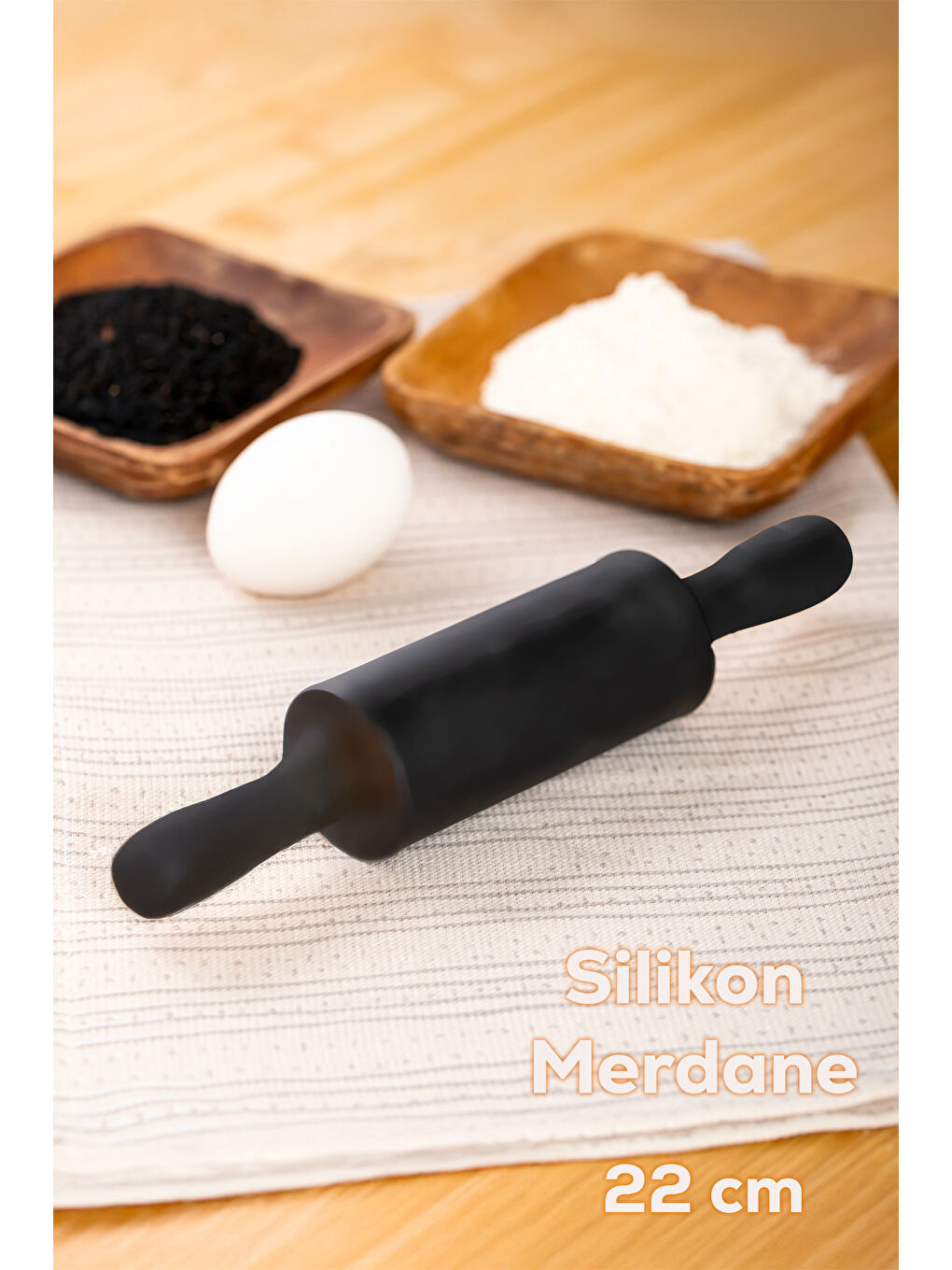 15684 Silikon Siyah Merdane 22cm Siyah