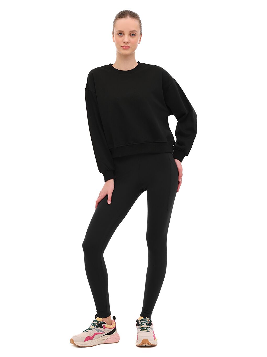 WL 26SIMARA 5PR Siyah Kadın Tayt-2