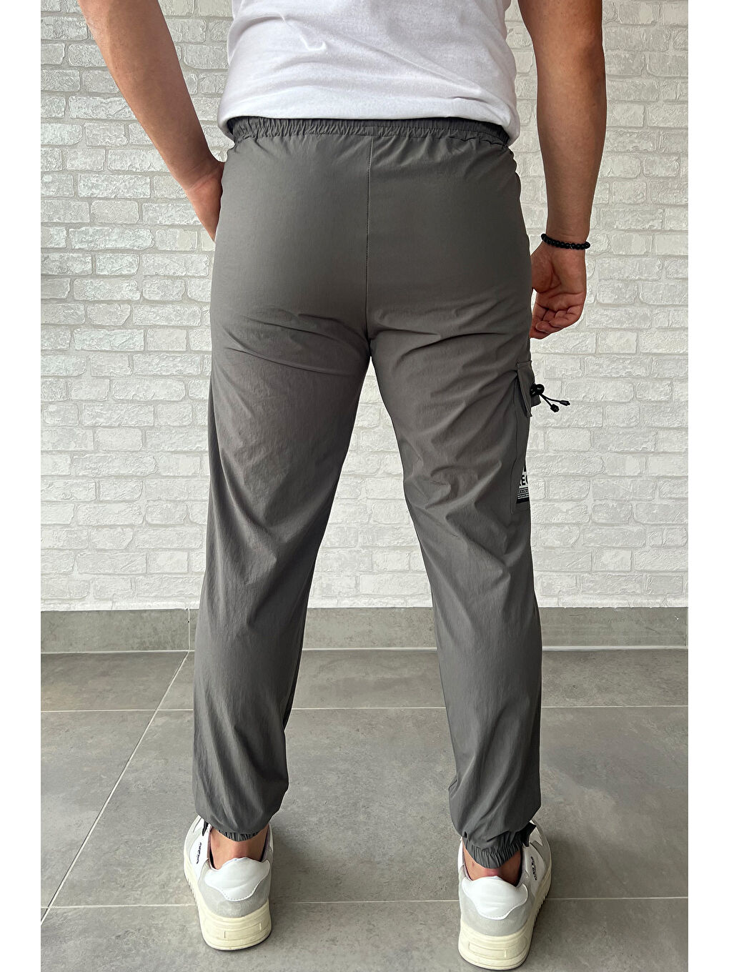 Mishar İtalia Haki Paraşüt Paça Cırtlı Slim Fit Jogger Pantolon - 5