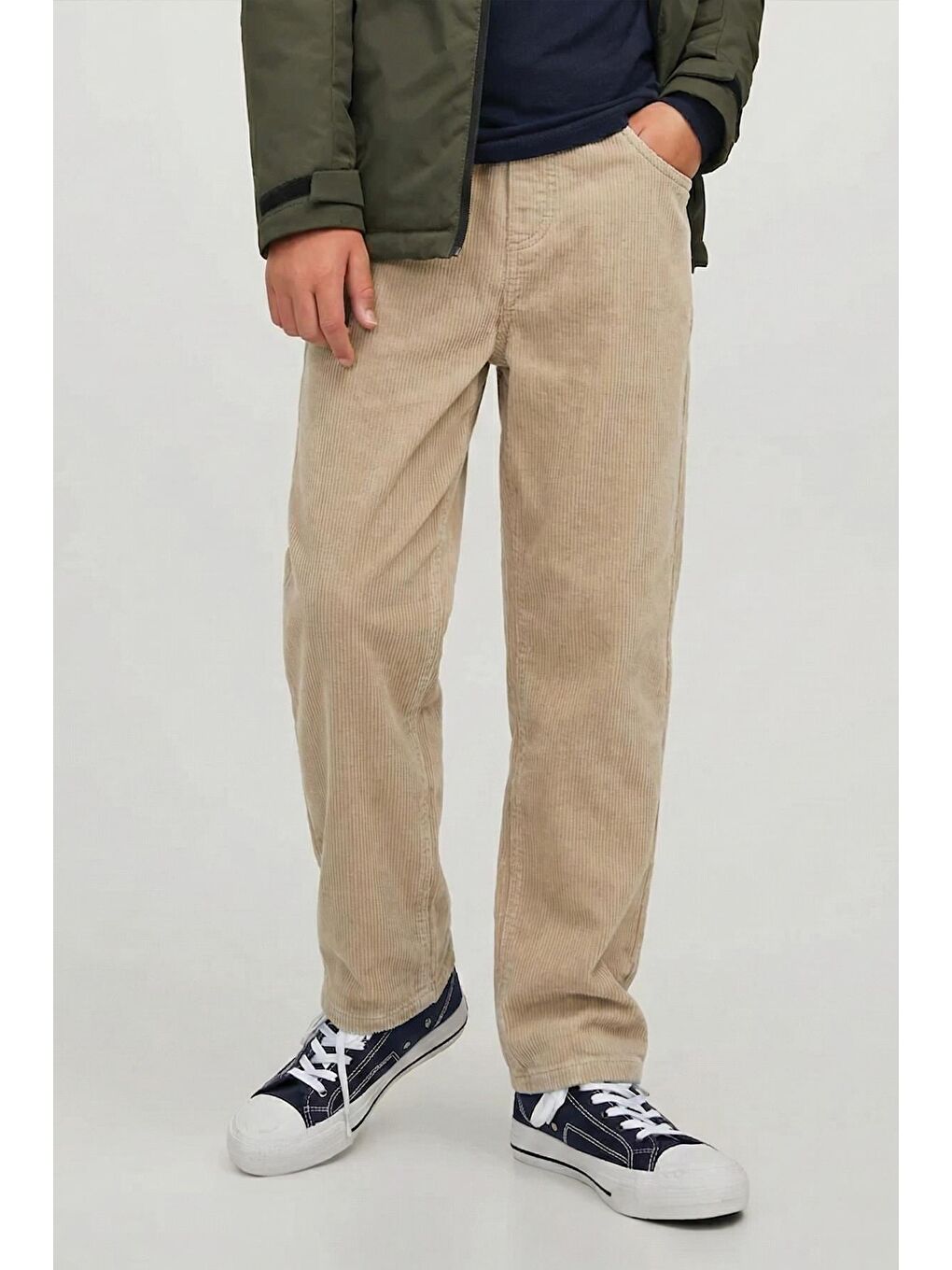 Fitilli Kadife Pantolon 8-12 Yaş Bej