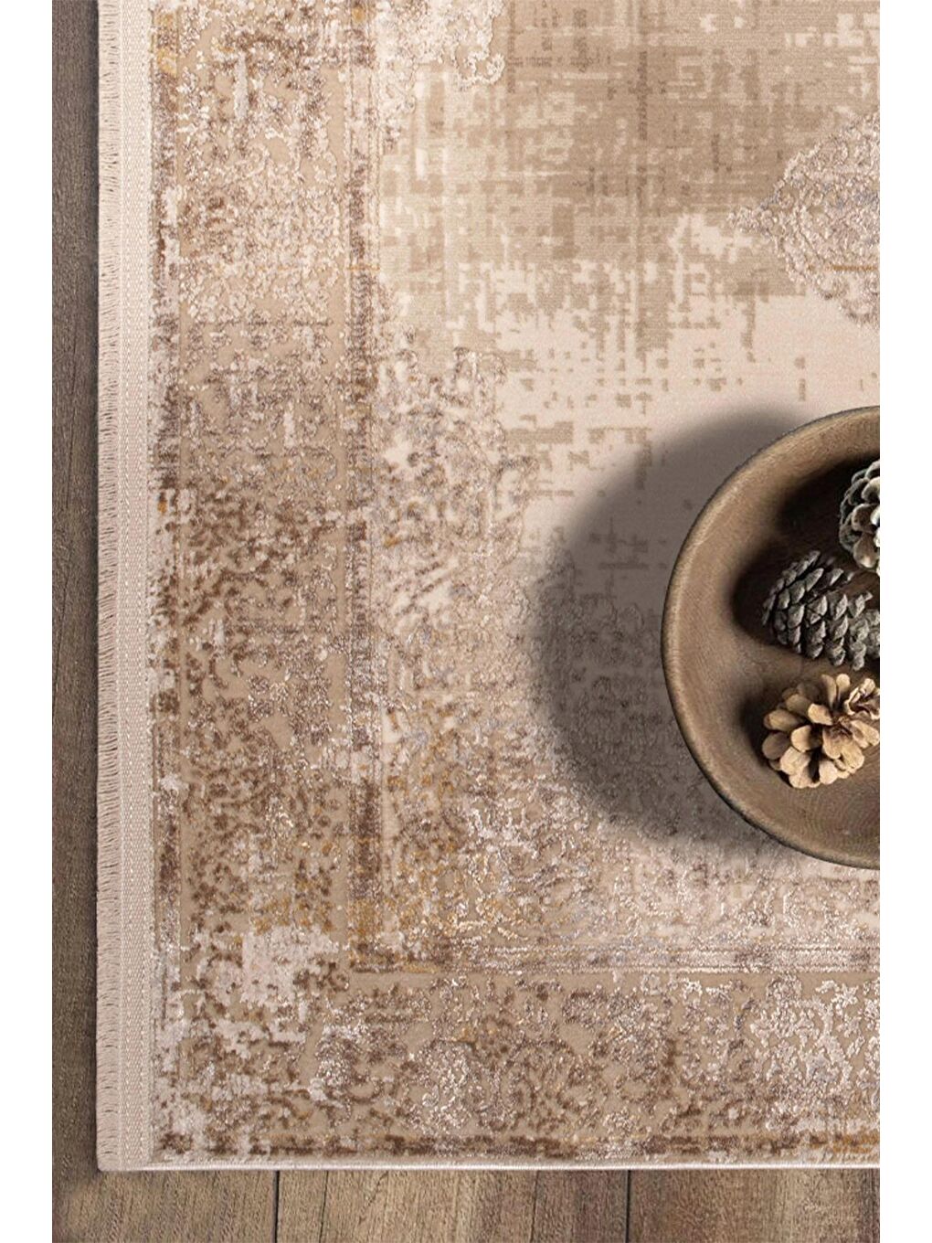 Bej Granada 6060 Akrilik Modern Dokuma Halı-80x300-2
