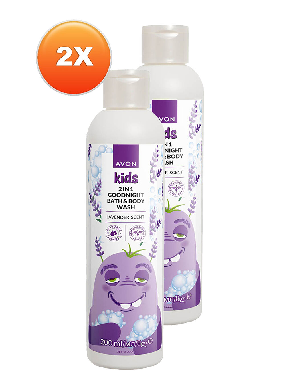 AVON Renksiz Kids 2 si 1 Arada Çocuklar İçin Lavanta Kokulu Banyo ve Vücut Yıkama 200 Ml. İkili Set - 1