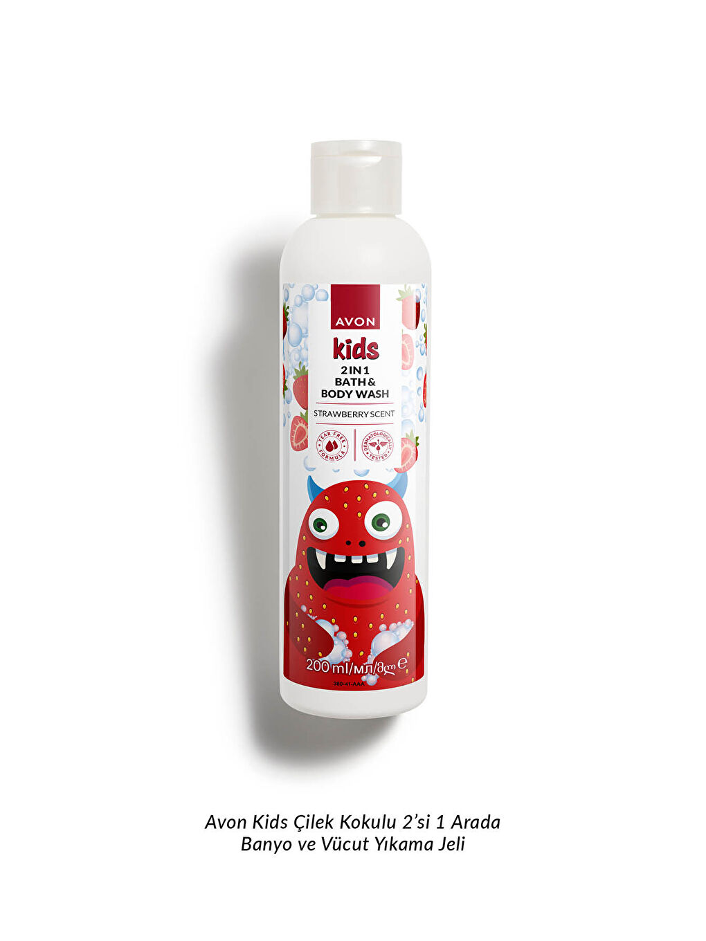 AVON Renksiz Kids 2 si 1 Arada Çocuklar İçin Çilek Kokulu Banyo ve Vücut Yıkama 200 Ml. İkili Set