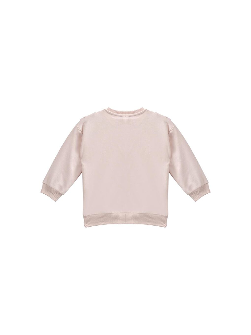Kız Çocuk Fırfır Detaylı Sweatshirt - Pembe-1
