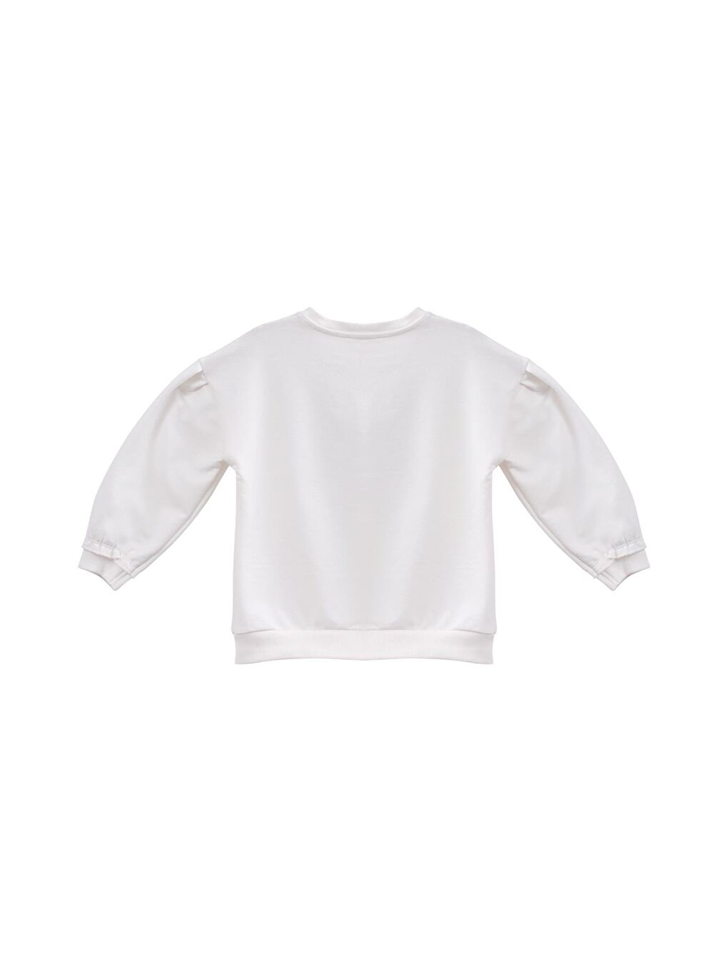 MİNİNİO Ekru Kız Çocuk Sim Baskılı Sweatshirt - Skasar - 1