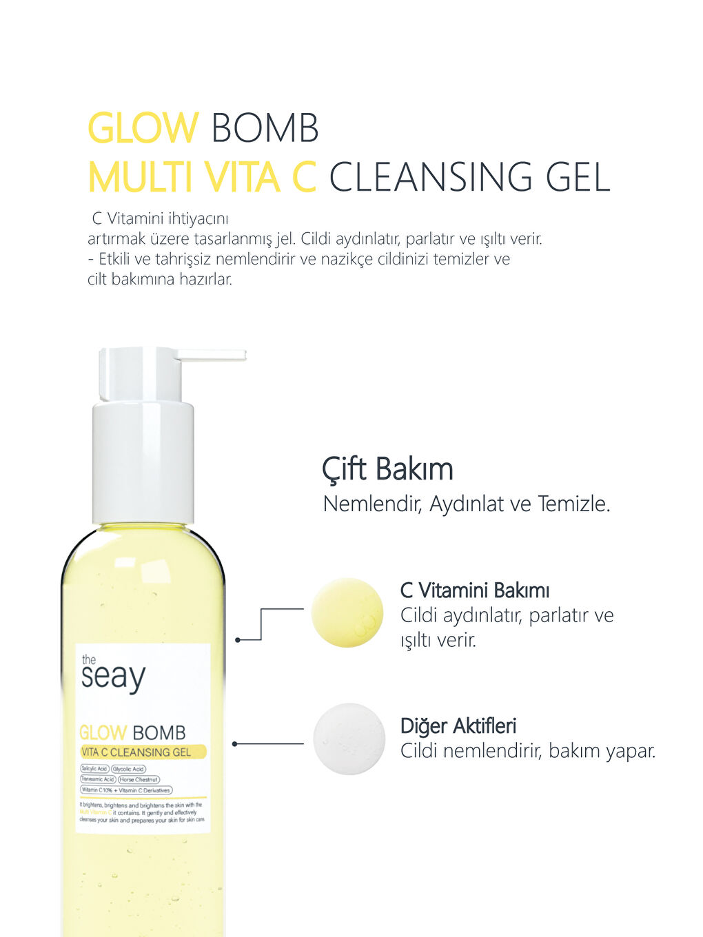 Glow Bomb Multi C Vitamini Temizleme Jeli | Aydınlatıcı, Parlatıcı, Arındırıcı Ve Temizleyici-1