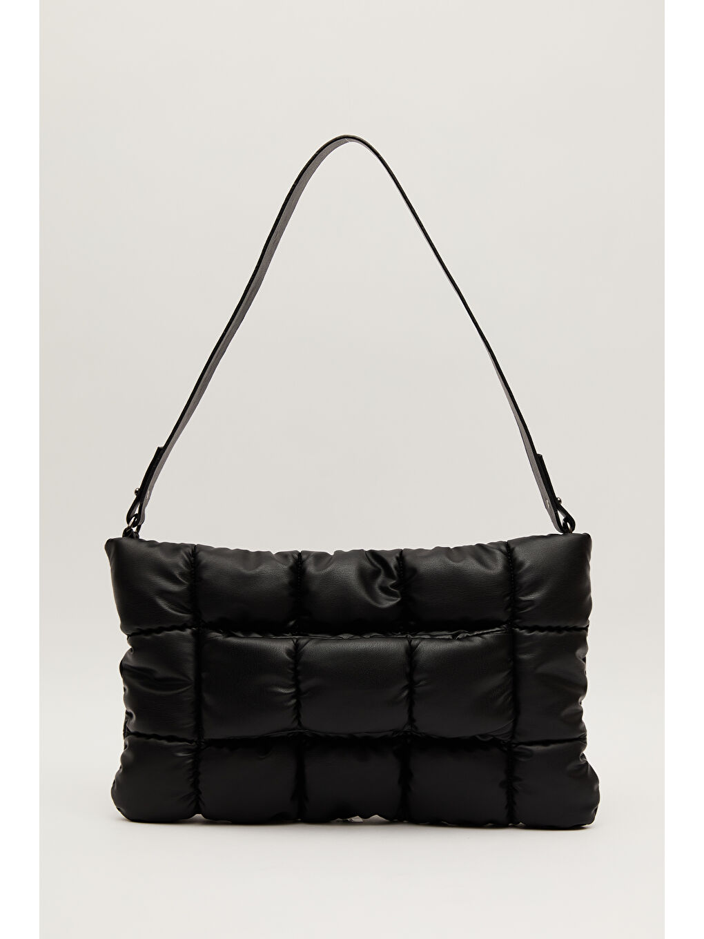 Kapıtone Deri Yumuşak Çanta Siyah-2