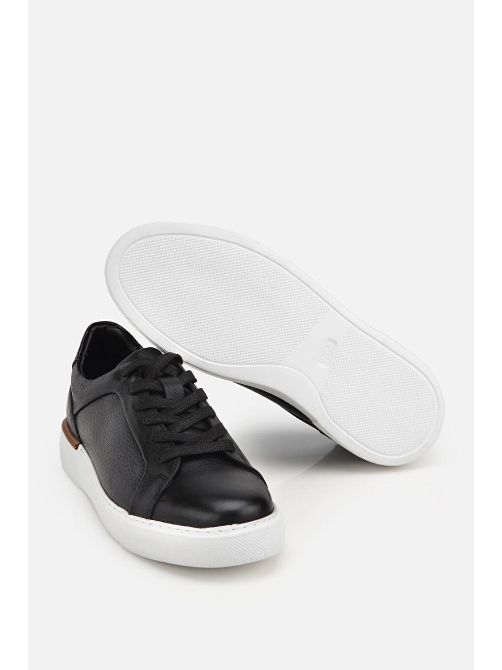 Erkek Siyah Bağcıklı Kalın Tabanlı Günlük Sneaker-7