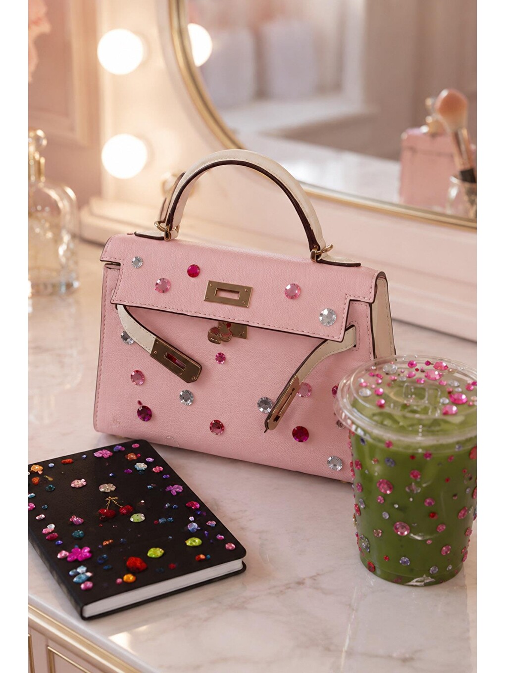 Bedazzle Renkli Kalp Ve Geometirk Desenli Sticker-4
