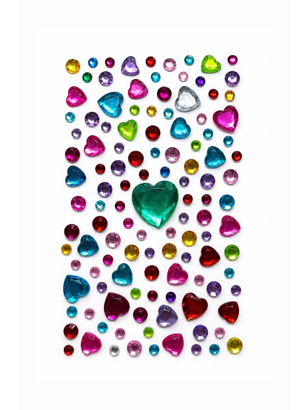 Bedazzle Renkli Kalp Ve Geometirk Desenli Sticker-6