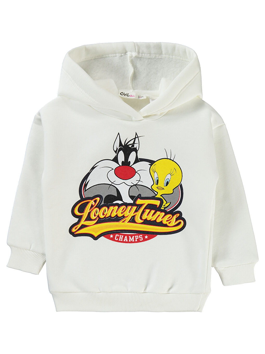 Civil Ekru Tweety Kız Çocuk Sweatshirt 2-5 Yaş Ekru