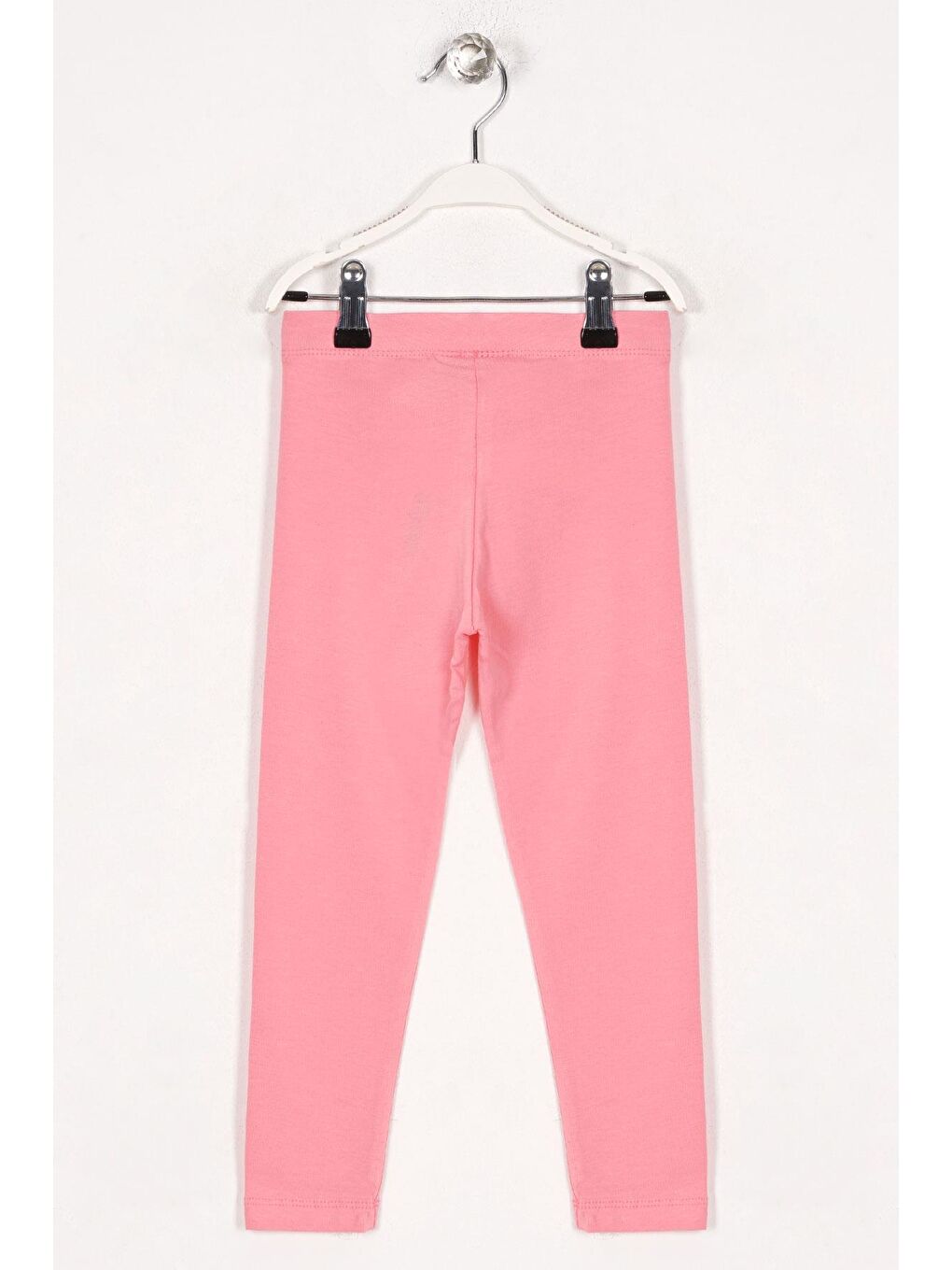Baskısız Dar Paça Pembe Renk Kız Çocuk Tayt