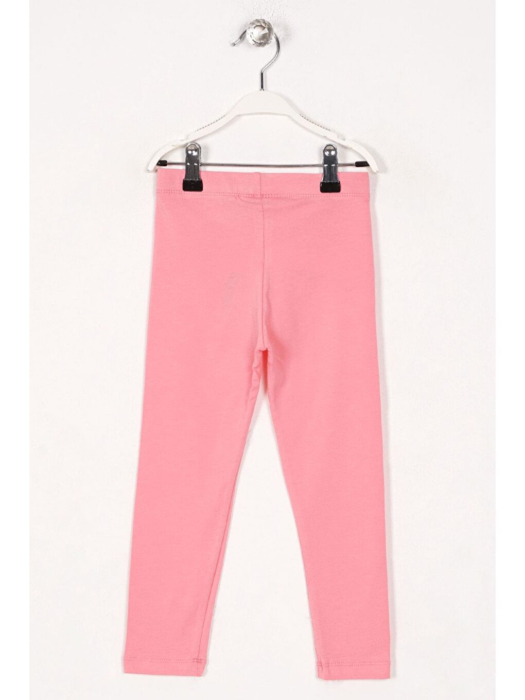 Baskısız Dar Paça Pembe Renk Kız Çocuk Tayt-1